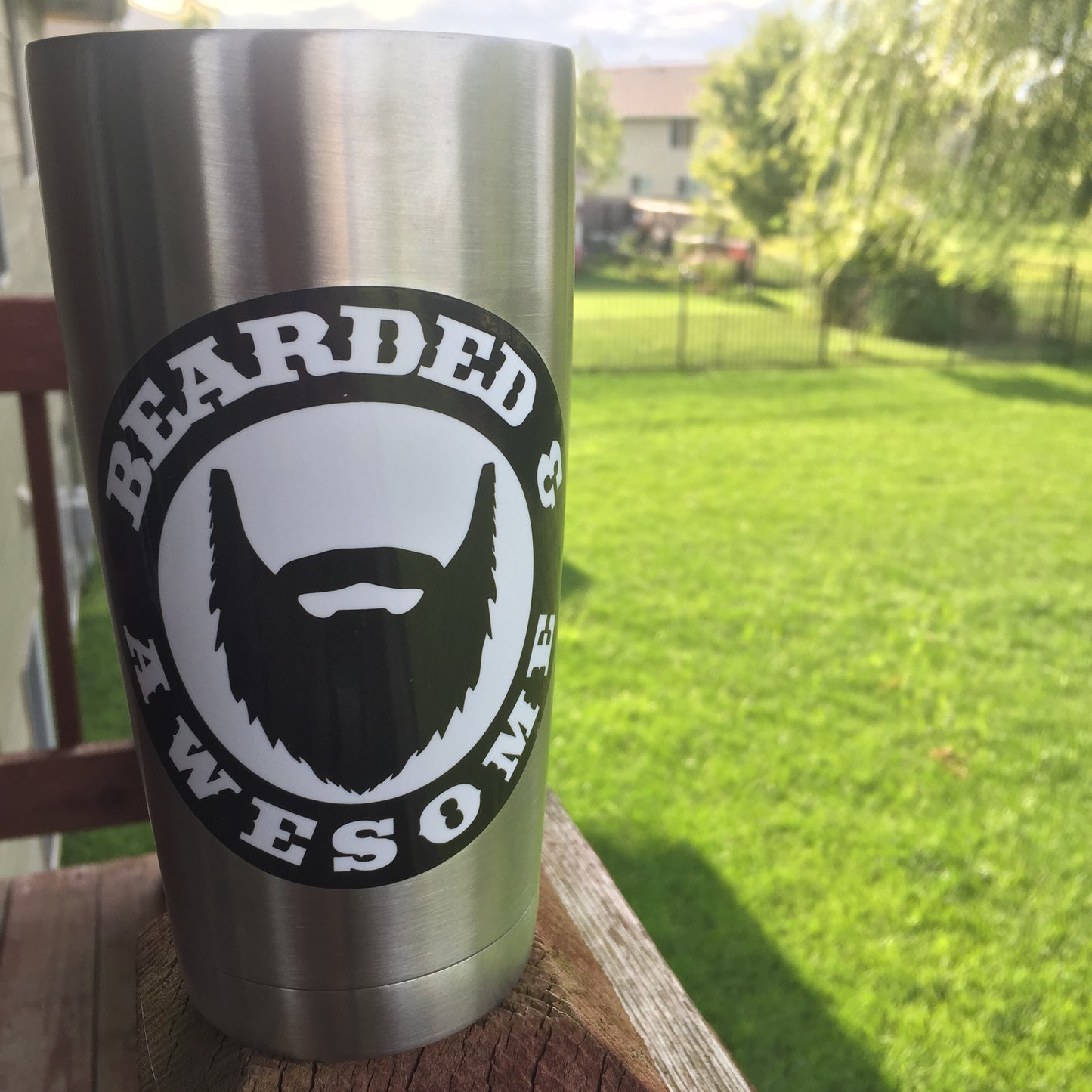 Bearded & Awesome Sticker image 2
