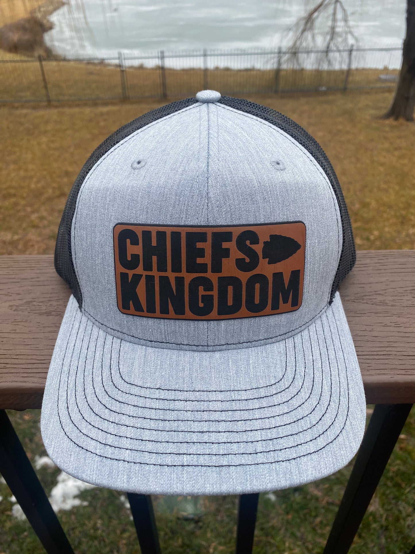 Chiefs Kingdom Leather Patch Hat