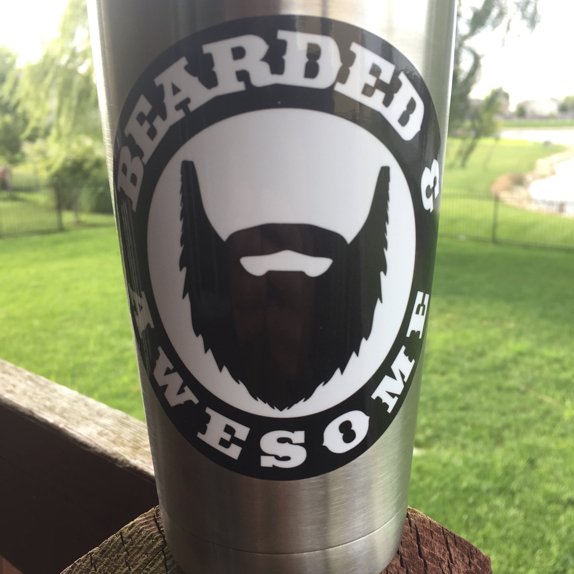 Bearded & Awesome Sticker image 1